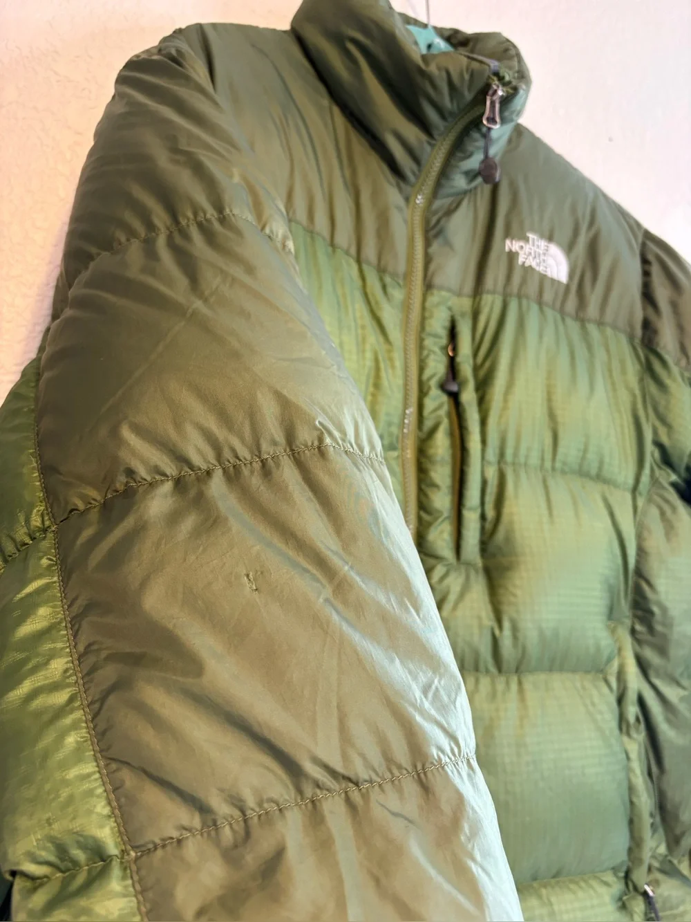 The North Face Summit Series 700 Down Men Med Green Full Zip Puffer Rare VTG